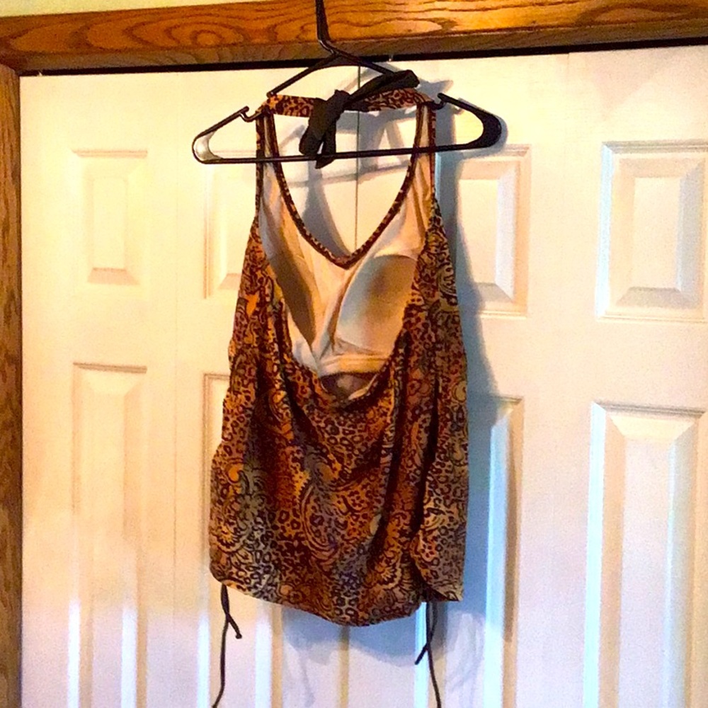 20W halter swim top with cinching on side - Picture 2 of 4